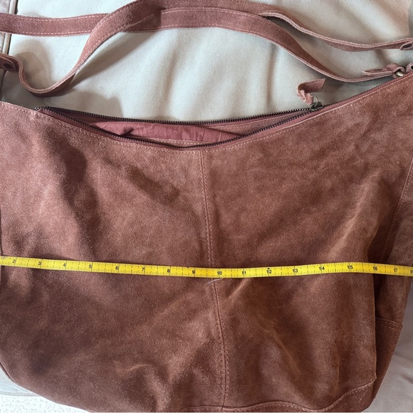 Free People Suede Crossbody Bag - Dusty Rose used once - Picture 4 of 6